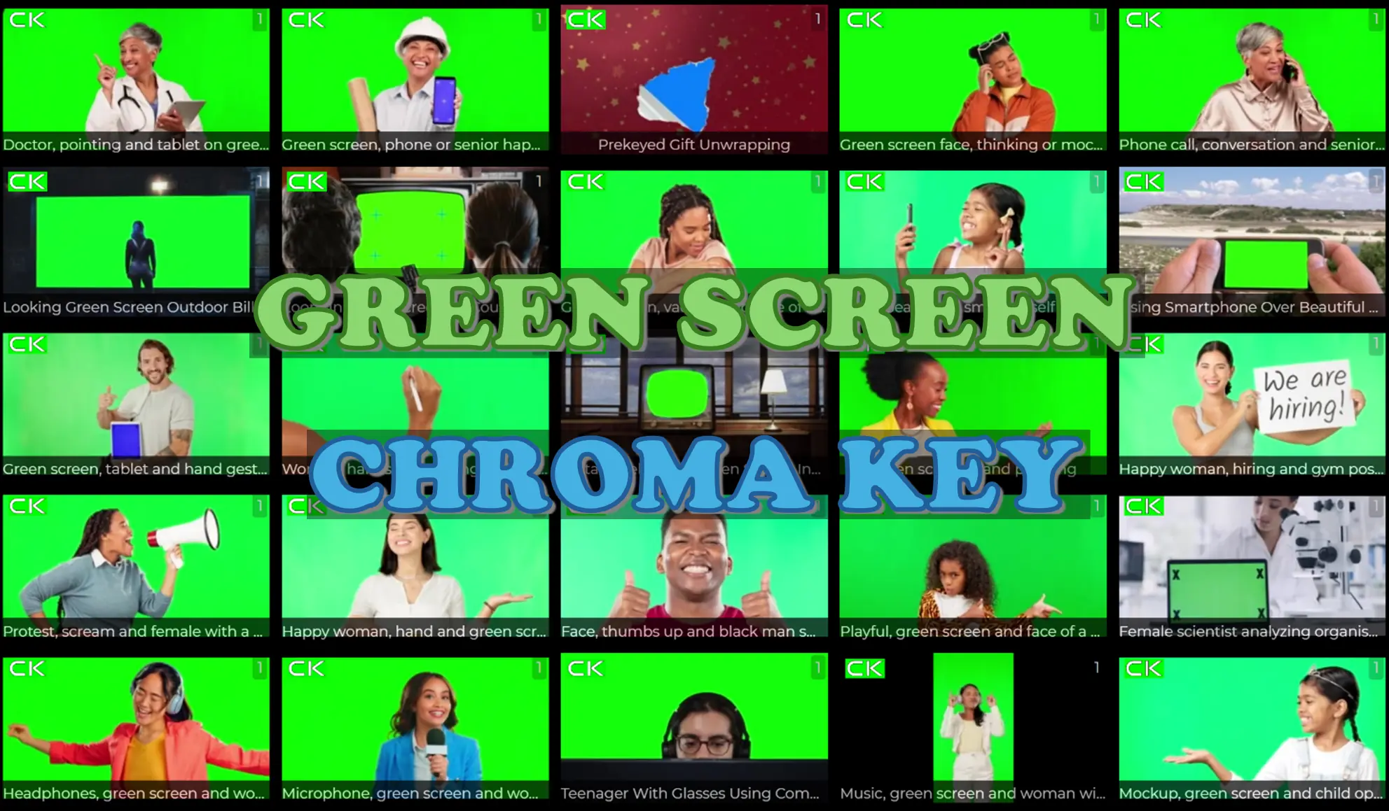 Buy green screen footage and customize it